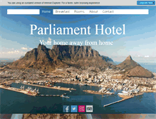 Tablet Screenshot of parliamenthotel.co.za